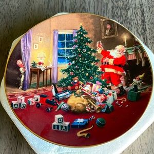 A Christmas Eve Visitor - George Hinke Classic American Santas Plate Collection